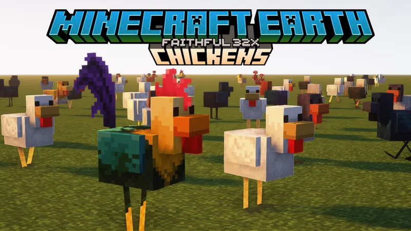 Add-on: Minecraft Earth Chickens by - Faithful