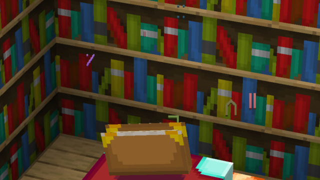 Make particles of enchanting table colorful!
