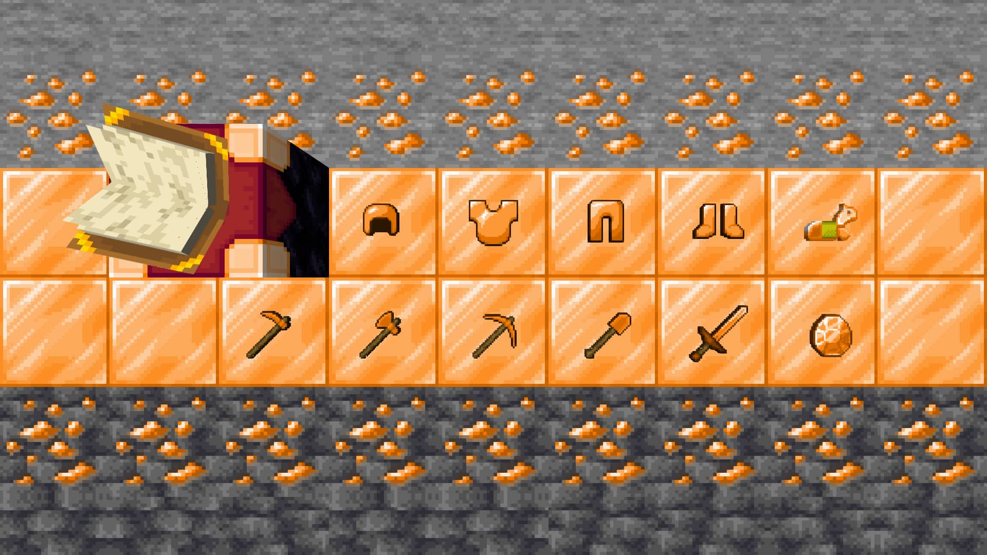 Turns all diamond-ey things orange!