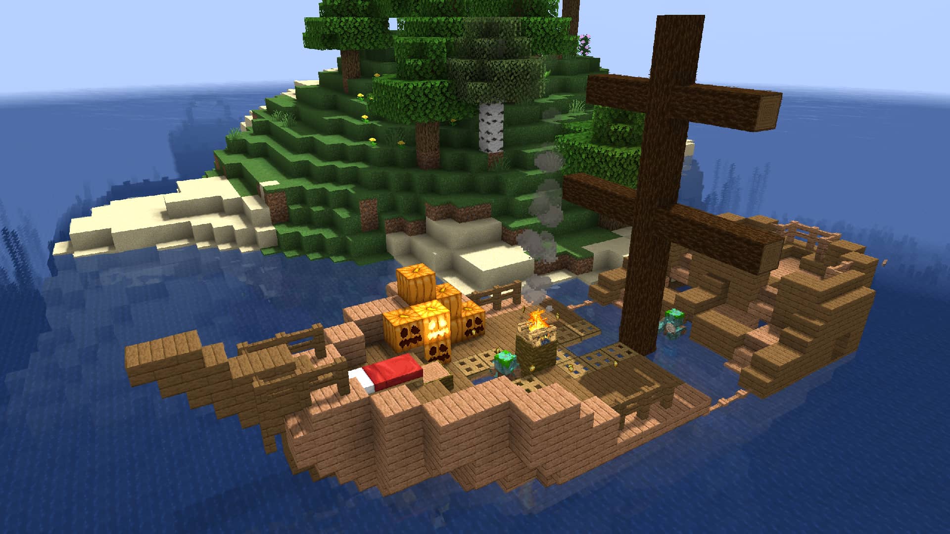 minecraft wrecked pirate ships